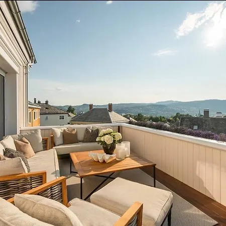 Luxury Fjord View Penthouse, Terrace And Comfort ! Free Private Parking Spot 公寓 *